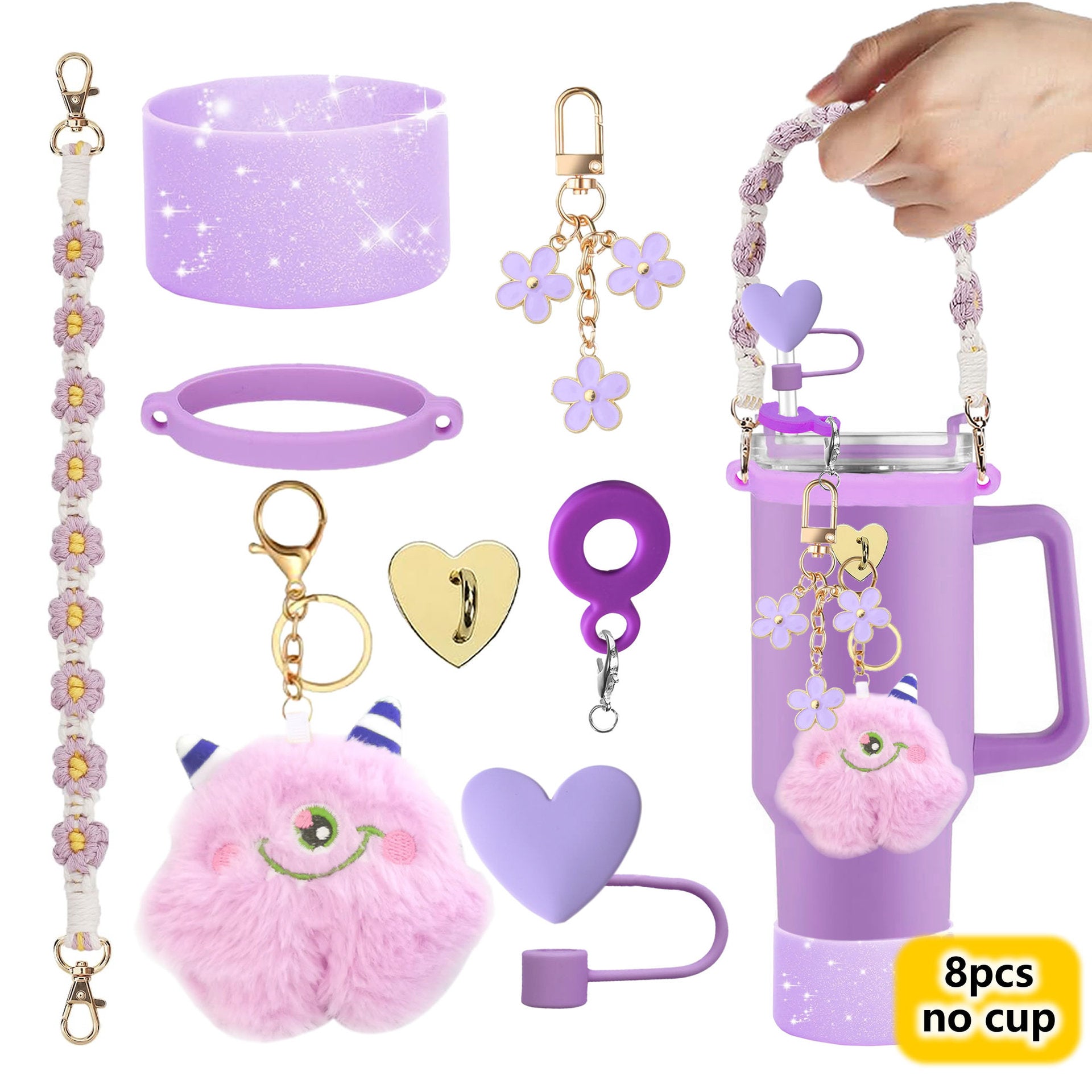 Wholesale Monster Pendant Peach Blossom Knot Straw Tube Cap